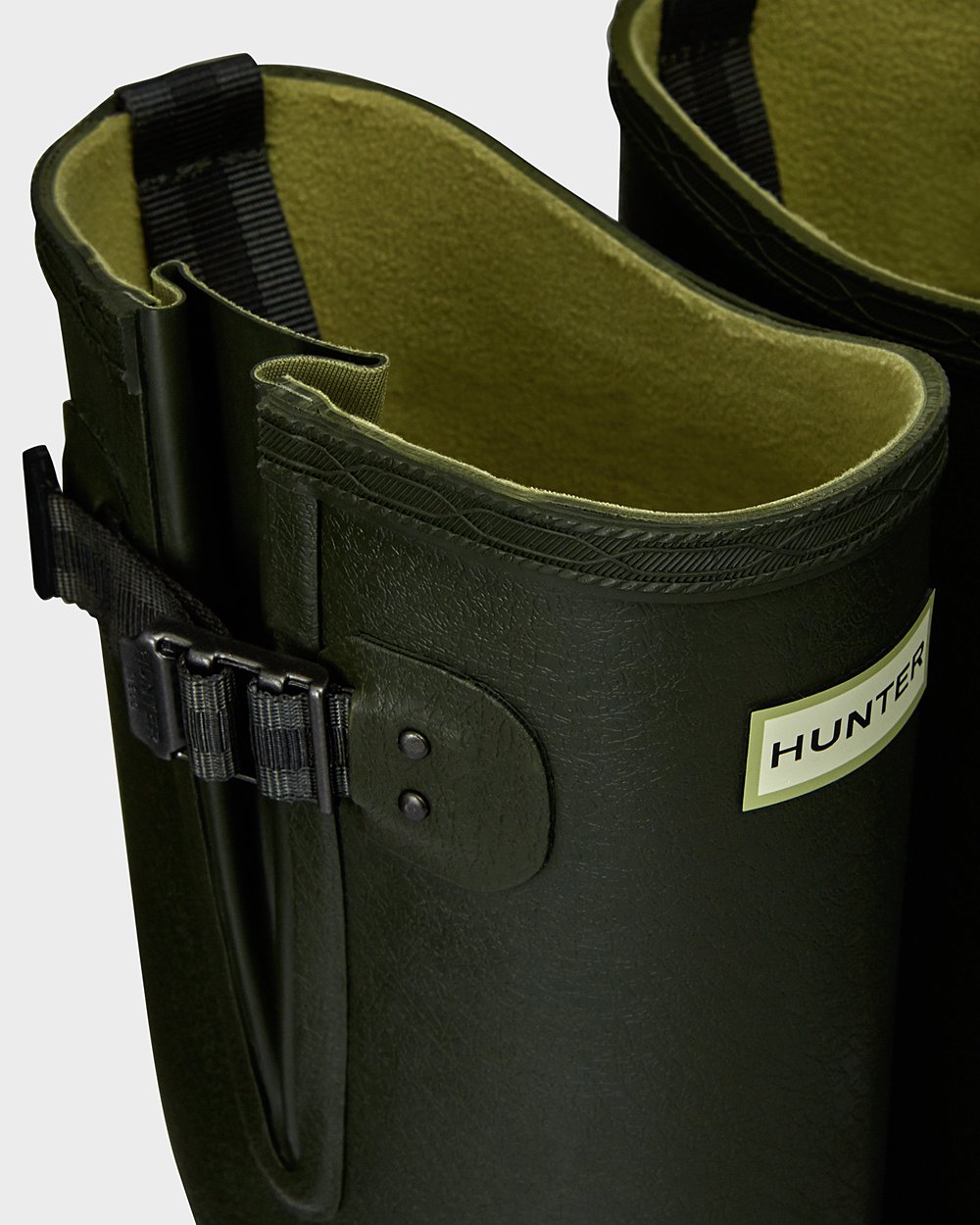 Hunter Høje Gummistøvler Herre Mørke Olivengrøn | Balmoral Bamboo Carbon | MEOQA-2536